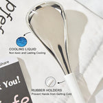 Stainless Steel Ice Globe Spoon Massager Anti-Inflammatory Cryo Face Roller Eyecare Cooling Spa Beauty Facial Massage Ball